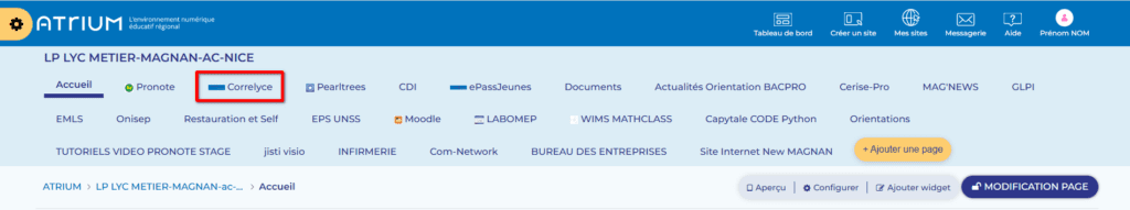 connexion à correlyce